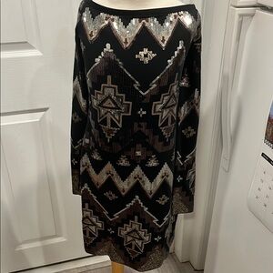 Express black sequins xs spandex and cotton dress worn once